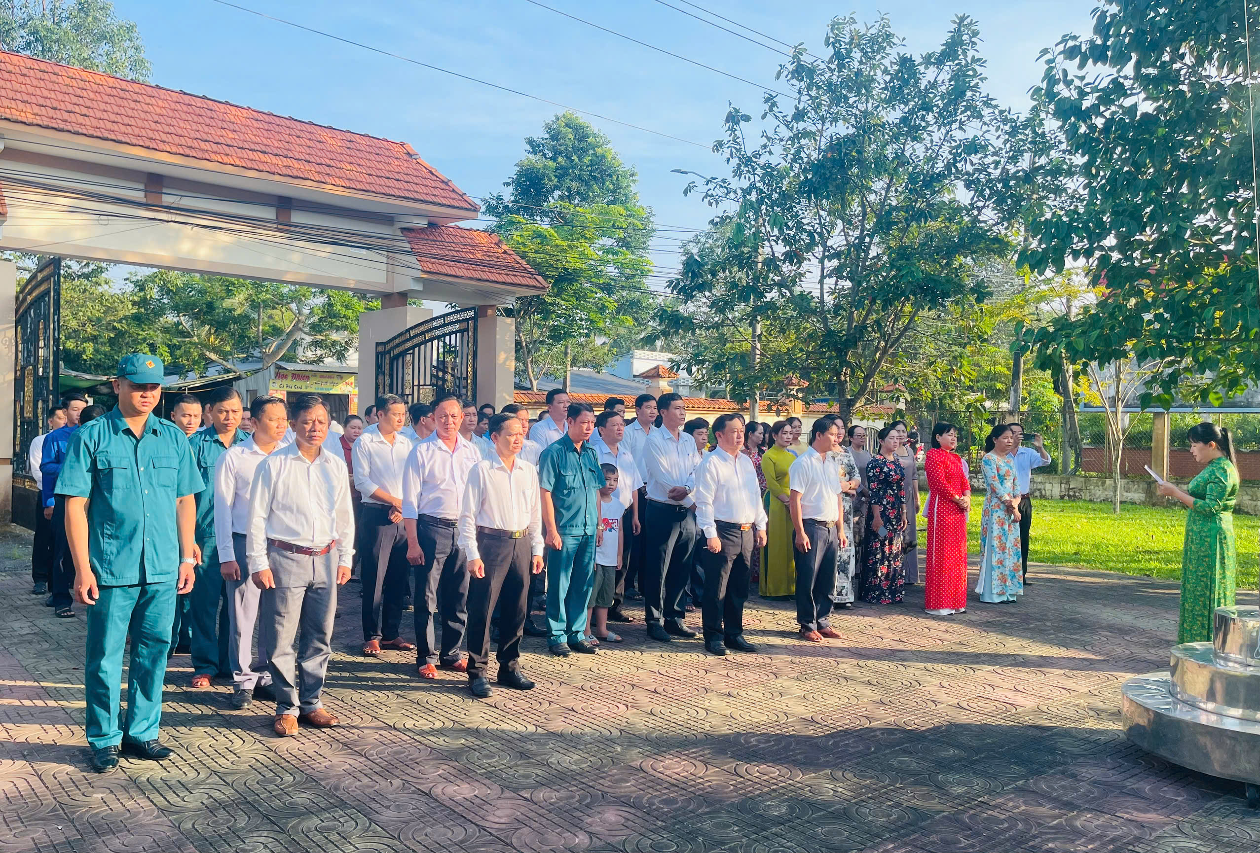 AN TRƯỜNG - Ủy Ban Nhân Dân xã An Trường duy trì tổ chức Lễ chào cờ đầu tuần