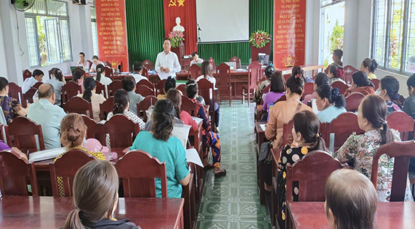 HỌP GAO BAN ĐỊNH KỲ HÀNG THÁNG TẠI ĐIỂM GIAO DỊCH TÂN BÌNH XÃ AN TRƯỜNG